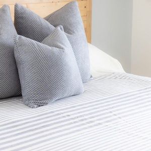 Chappy Wrap Herringbone Gray Pillows -  New with tags